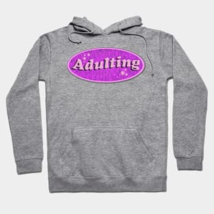 Adulting Slogan Flashback Vending Decal Style Hoodie